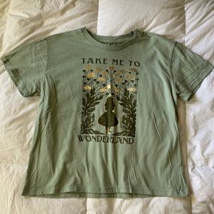 Disney Olive Green Crop Top